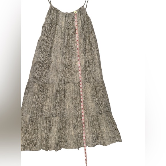 Rails Adora Dress Size S Midi Cream Snakeskin Lightweight Adjustable Straps Boho - Picture 6 of 13